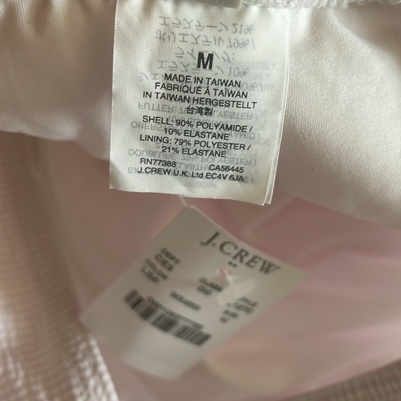 J. Crew Light Pink Bow Halter Neck Seersucker one piece swimsuit size M - Picture 8 of 9